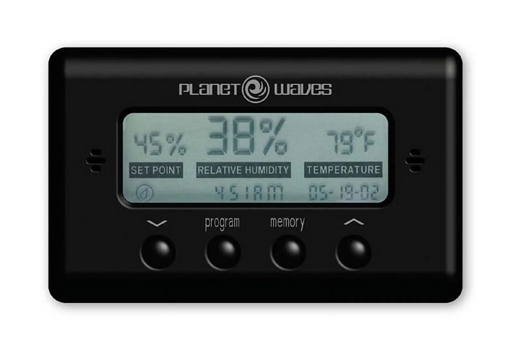 Planet Waves Humidity & Temperature Sensor, Easy to Read Digital Screen, PW-HTS