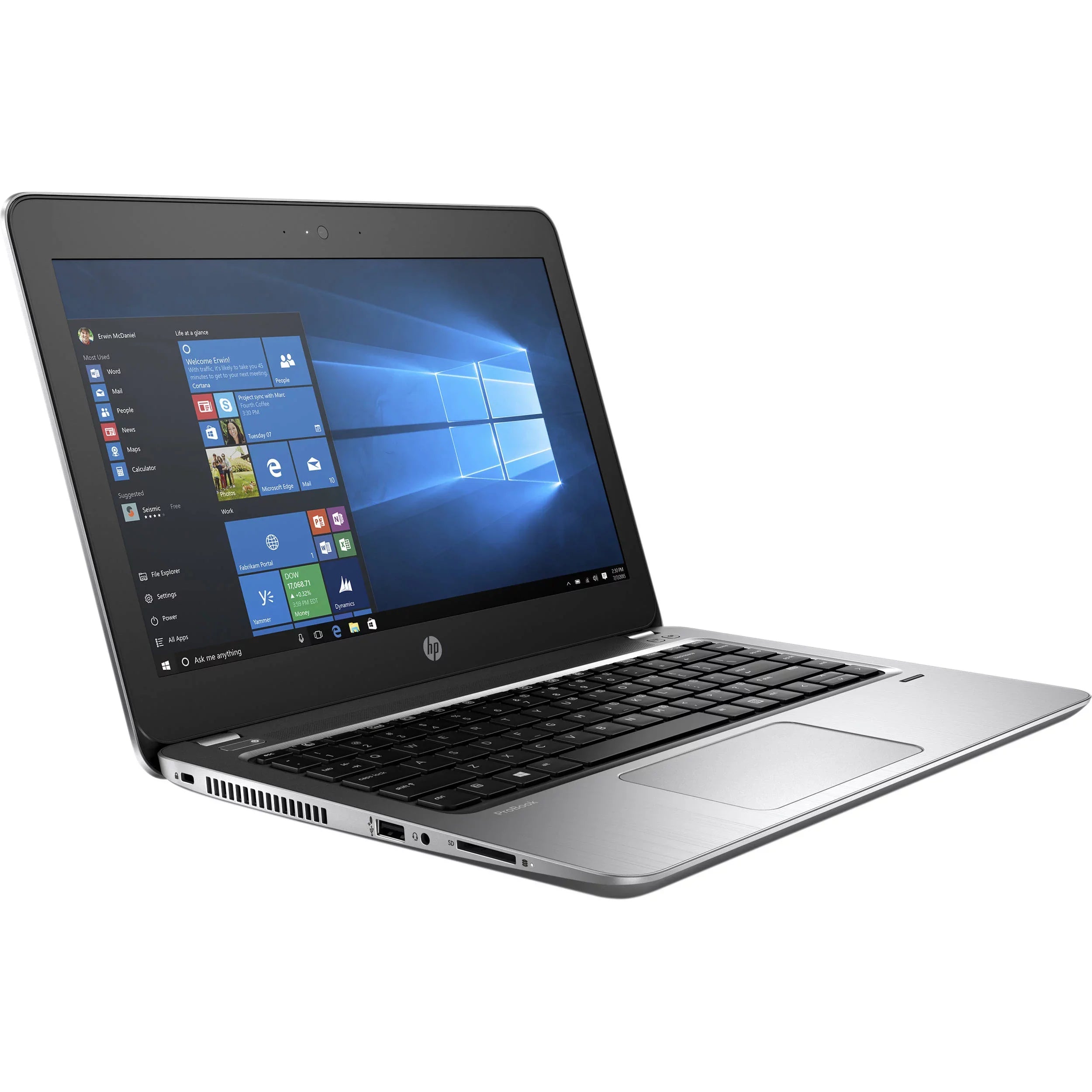 HP EliteBook Folio 1040 G3 14" FHD Computer, Microprocessor Core 5-6300U 2.4GHz, 8GB RAM, 256GB SSD, Windows 10 Pro (USED)