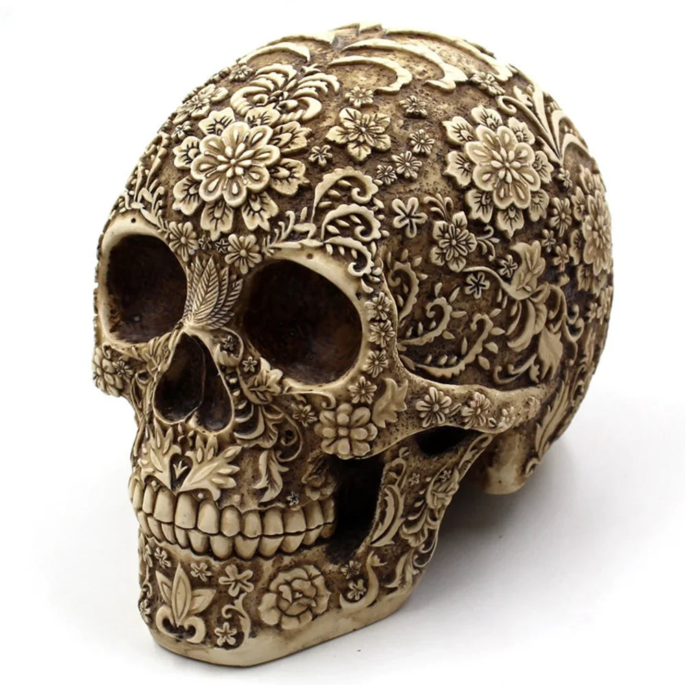 Mai Menghua Skull Skull Resin Decoration Halloween Spoof Props Foreign Trade European And American Horror Retro Face Decoration