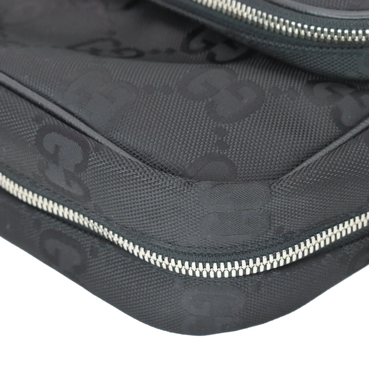 Pre-owned GUCCI Off The Grid GG Monogram Nylon Shoulder Bag Black 625858