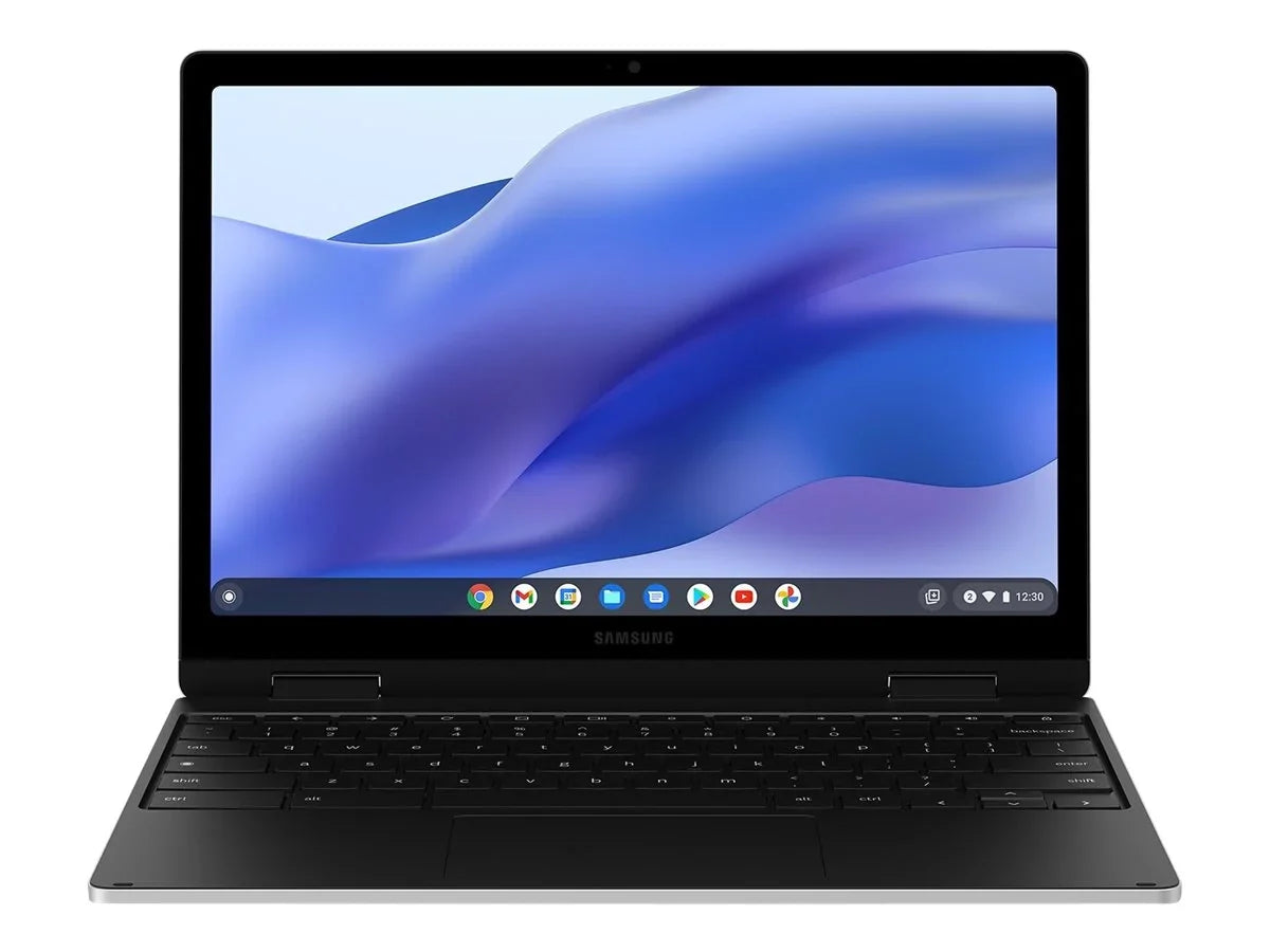Samsung Galaxy Chromebook 2 360 - Flip design - Chipset Celeron N4500 / 1.1 GHz - Chrome OS - UHD Graphics - 4 GB RAM - 128 GB eMMC - 12.4" touchscreen 2560 x 1600 (WQXGA) - Wi-Fi 6 - silver - kbd: US
