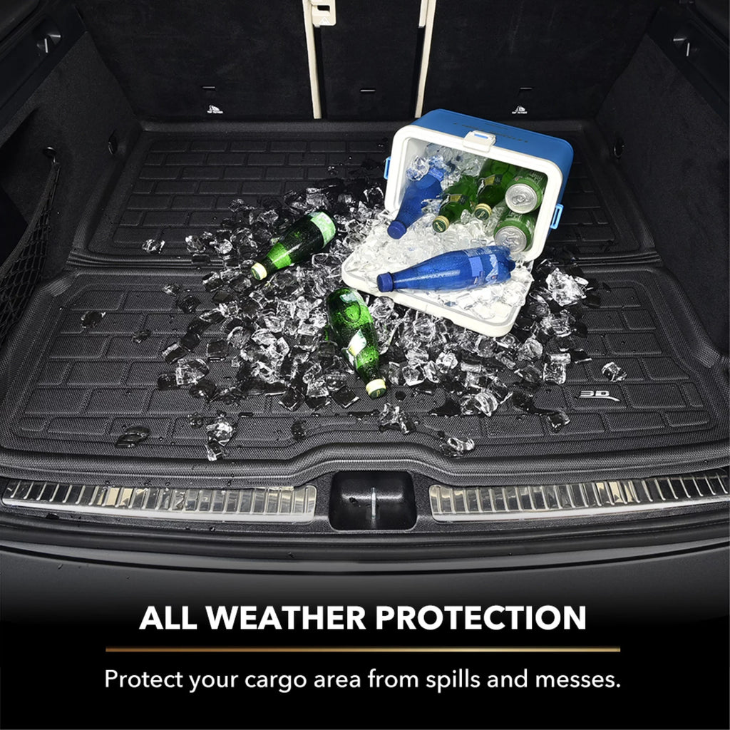 3D MAXpider KAGU Cargo Liner (BLACK) compatible with CHEVROLET/GMC/CADILLAC TAHOE/YUKON/ESCALADE 2021-2024 - Cargo Liner
