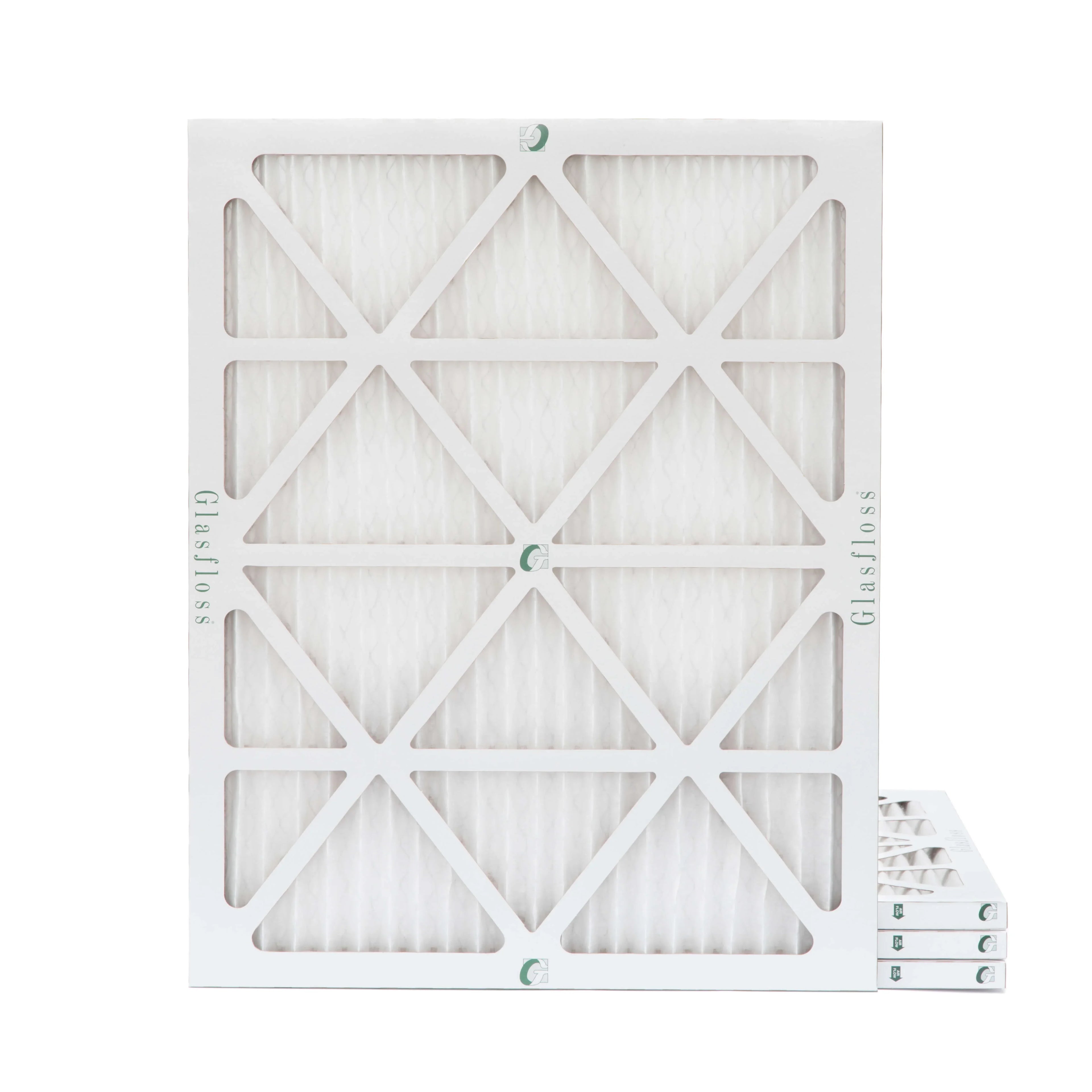Glasfloss ZL 20x22x1 MERV 10 Pleated AC Furnace Air Filters. Box of 4. Exact Size: 19-1/2 x 21-7/8 x 7/8
