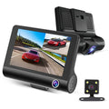Cheefull  Wide Angle Dash Cam 4 Inch 3 Cameras Wide Angle Night Vision Loop Recording Car Driving Recorder Backup Camera