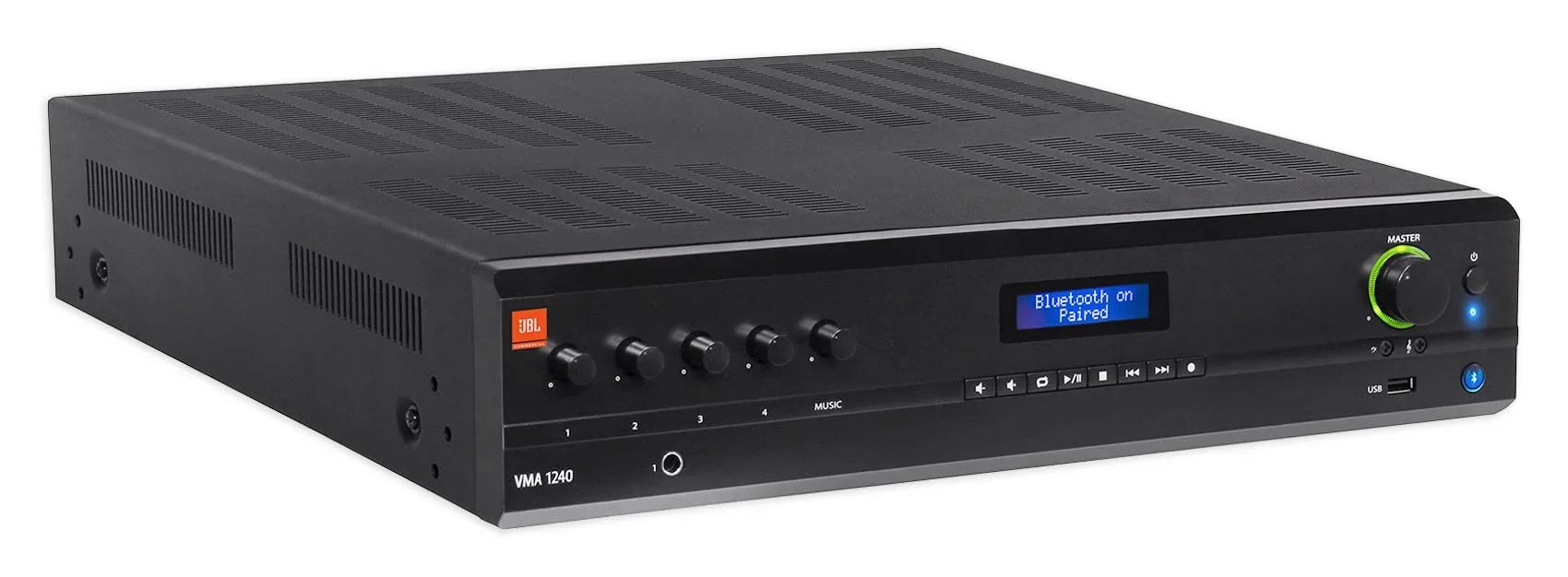 JBL VMA1240 Commercial/Restaurant 240W 70v Amplifier+(6) JBL 5.25" Wall Speakers