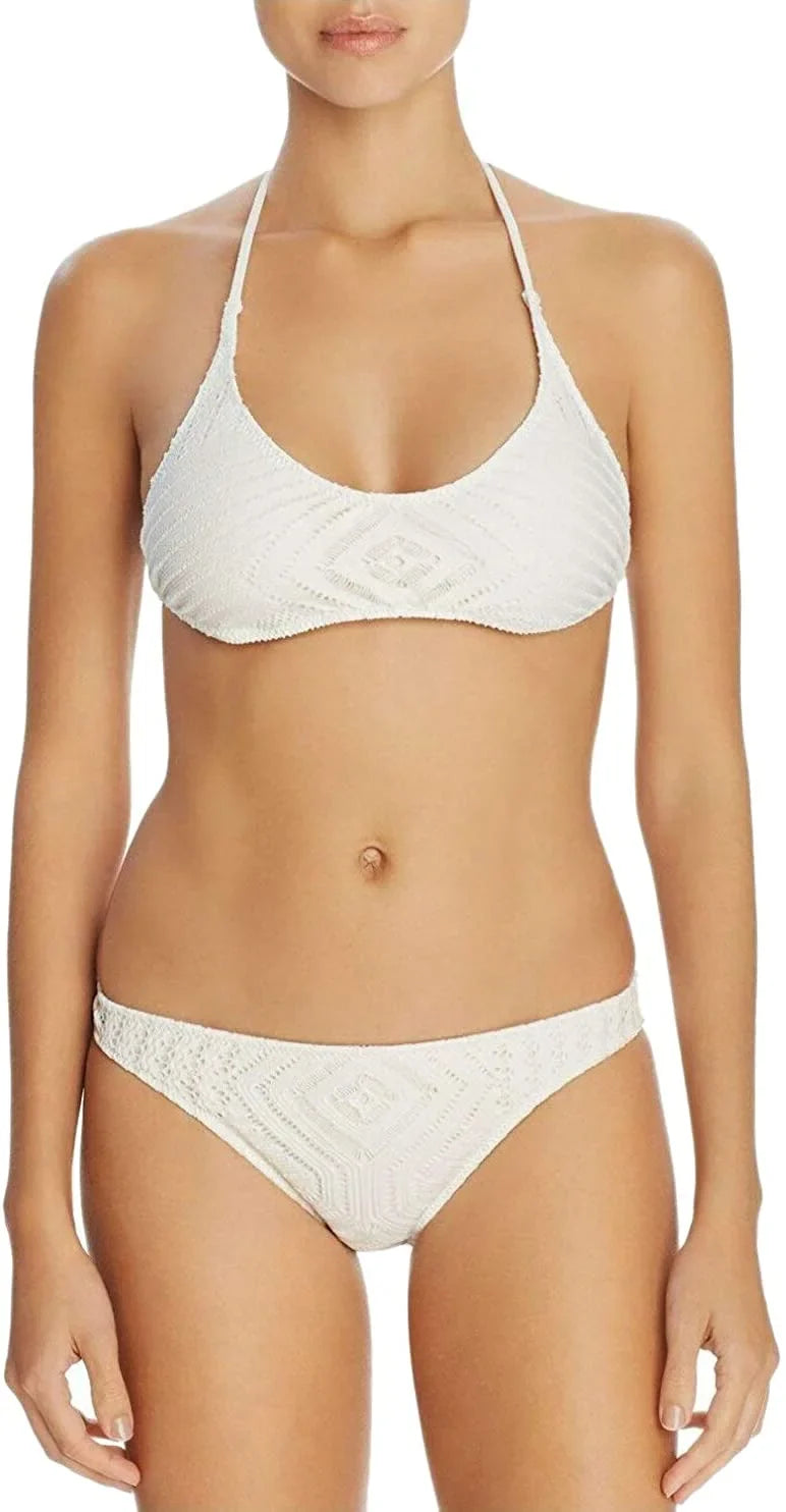 Polo Ralph Lauren Womens Crochet Solid Bikini Swimsuit Top Separates