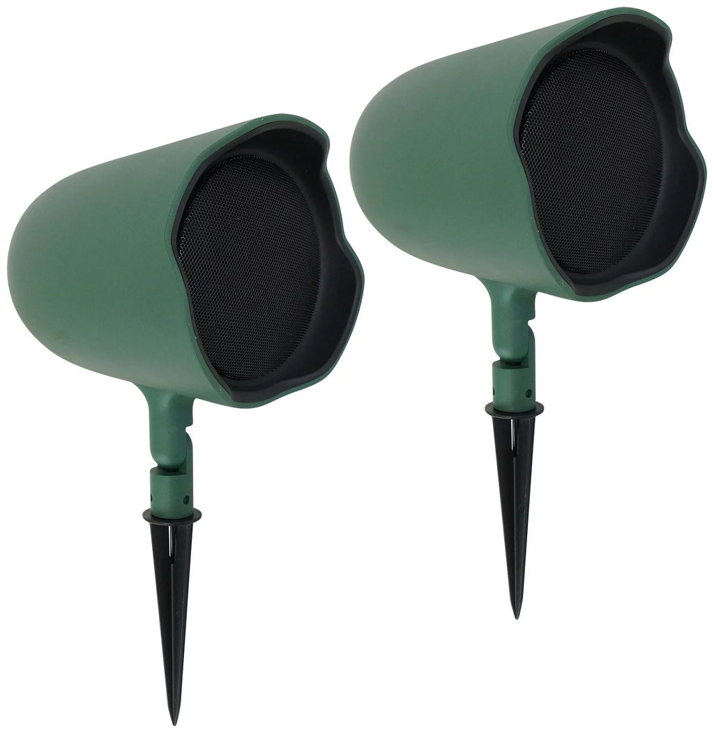 Pair JBL GSF6-GN 6.5" Landscape Ground Stake / Wall Mount 70v Commercial Speaker