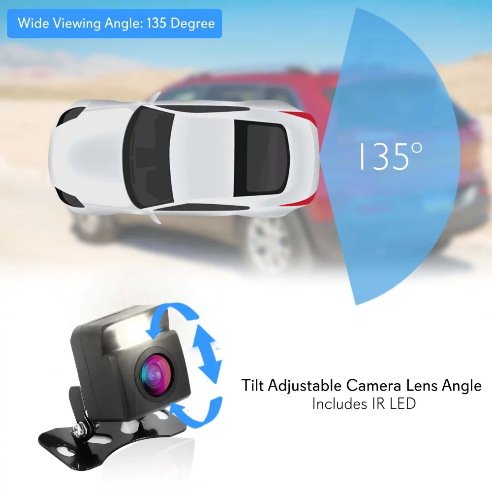 Pyle Wireless Backup Rear View Camera Waterproof Car Parking Reverse Safety/Vehicle Monitor System