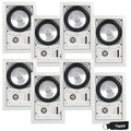 SpeakerCraft MT6 Three - In-Wall or Ceiling Speaker Includes White Grill - (Multipack of 4 pair, 8 speakers total)