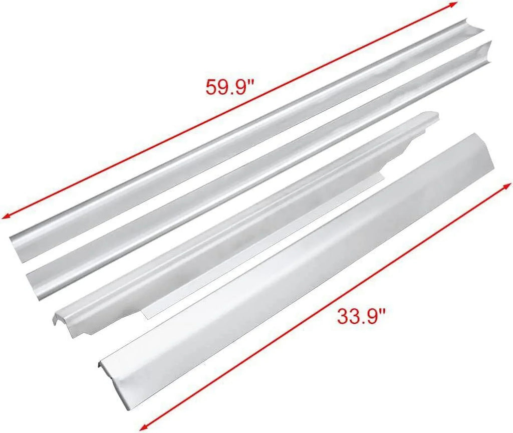 NIXFACE Slip-On Rocker Panels Fit for 1996-2018 Chevy Express GMC Savana Van Cab & Passenger Side