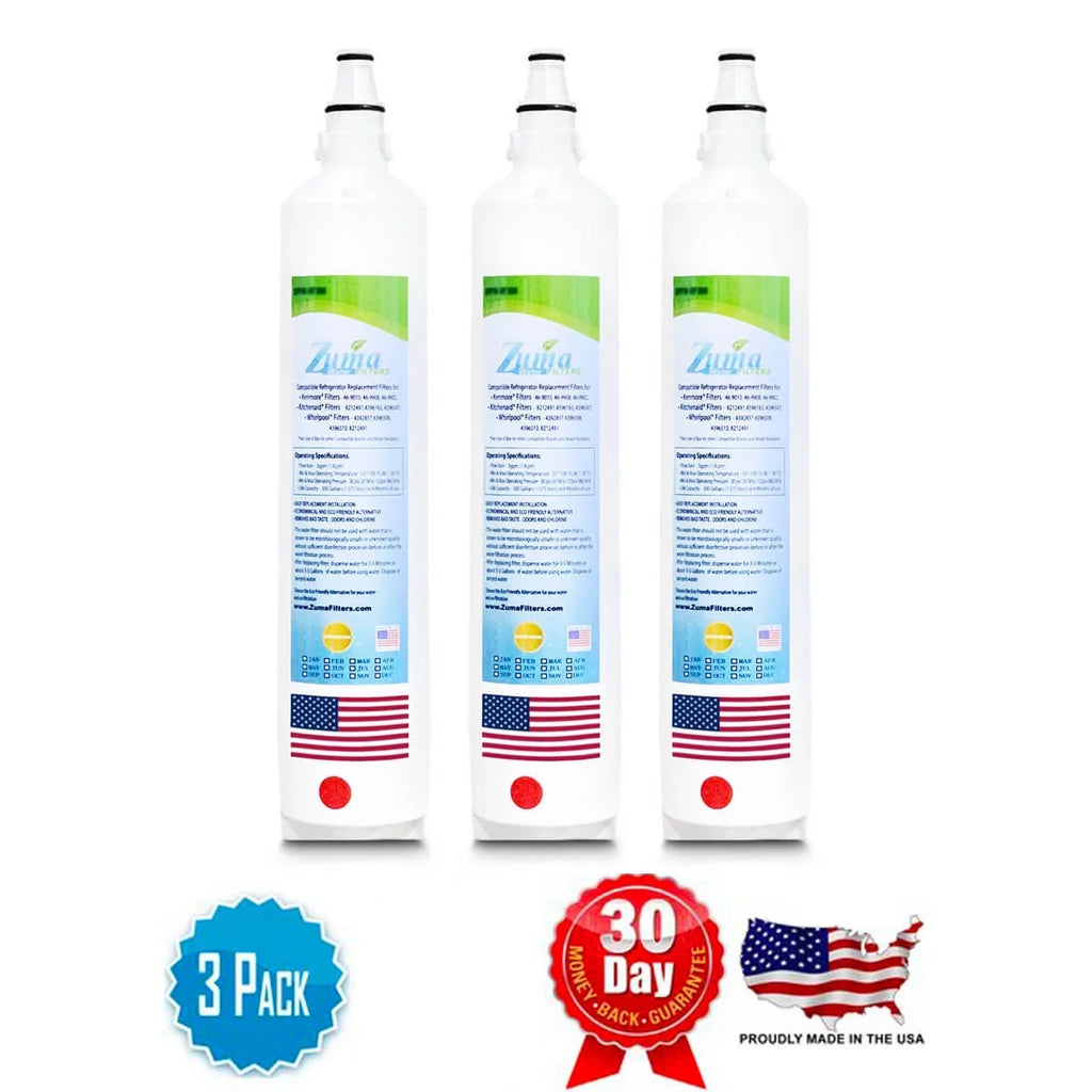 ZUMA Brand , Water Filters , Model # ZWFZ1-RF750 , Compatible with Subzero® IT36CIIDLH - 3 Pack - Made in U.S.A.