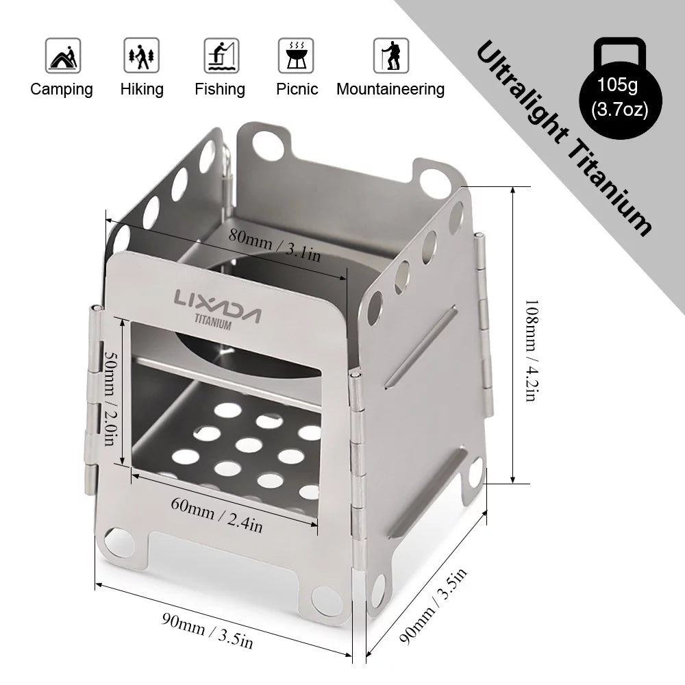 Lixadafurnace,StovePicnic Wood Stove Pocket Stove With Stove Portable Wood Stove Pocket Stove With Stove Pocket Stove Jinmie Zdhf Rookin