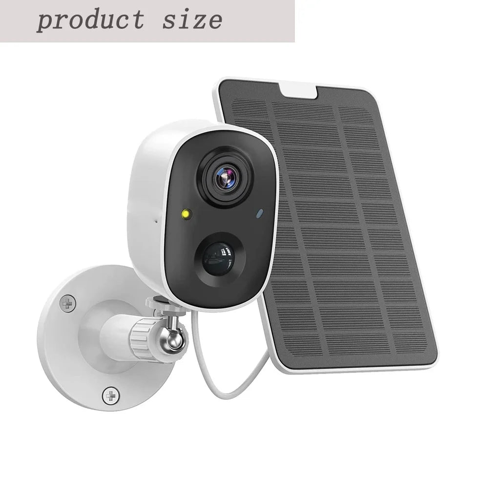 Solar Powe Security Camera Wireless Outdoor, 1080P Color Night Vision WiFi Battery Surveillance Camera, Motion Detection, 2-Way Audio, Siren Alarm,Cloud/SD Storage,IP65 Waterproof
