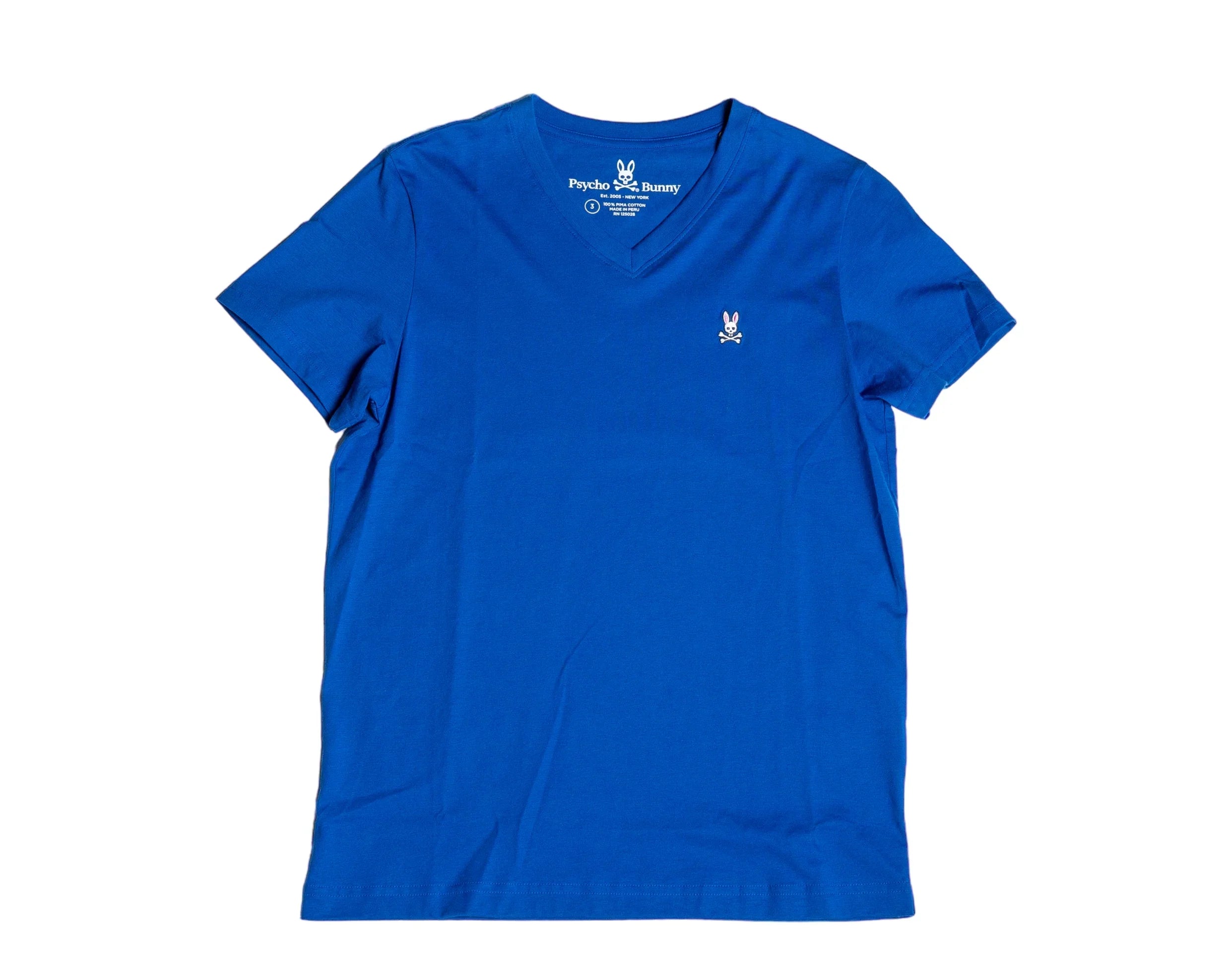 Psycho BunnyPsycho Bunny Classic V-Neck Men's Tee ShirtDark RoyalXS
