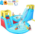 Veeboto Inflatable Water Slide for kids with 520W Blower Bounce House with 2 Water Slides, 2 Splash Pool & 2 Climbing Walls Indoor/Outdoor Playgrounds
