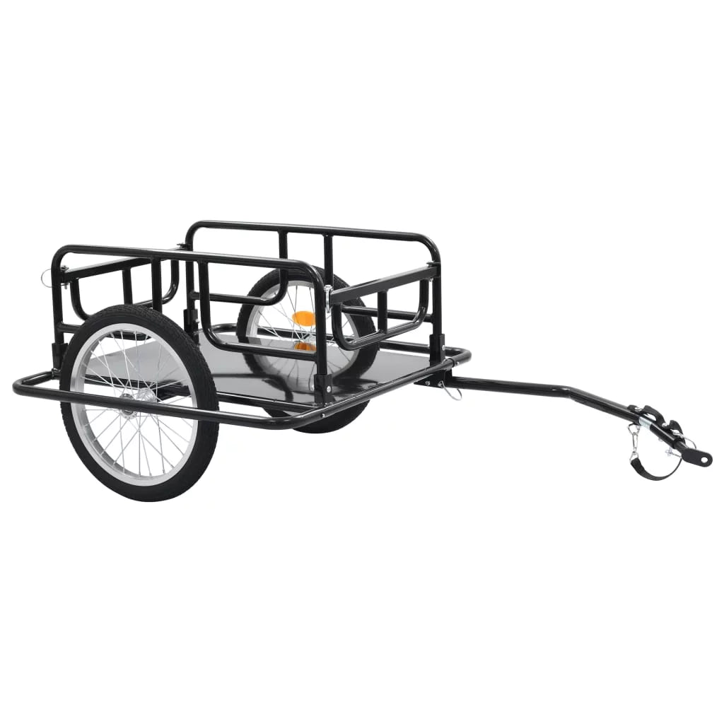 Dcenta Bike Cargo Trailer 51.2"x28.7"x19.7" Steel Black