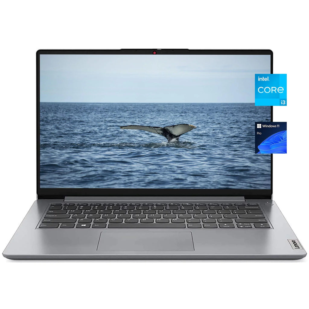 Lenovo Ideapad [Windows 11 Pro] 14" HD Business Notebook Computer, 12th Gen Chipset 6-Core i3-1215U, 4GB RAM, 128GB PCIe SSD, Fingerprint Reader, Wi-Fi, Bluetooth 5, HDMI, Gray