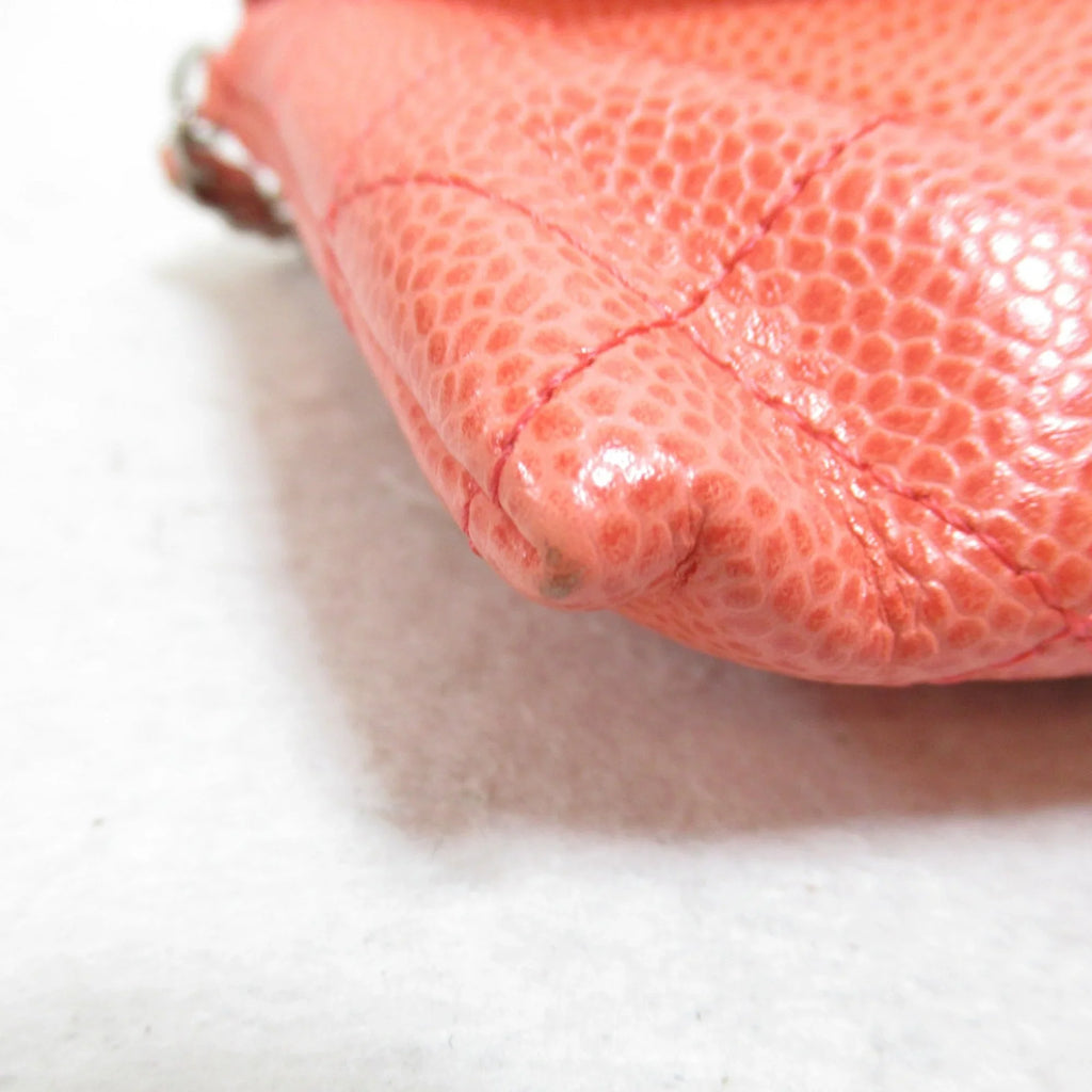 Pre-Owned CHANEL Chain wallet Pink Caviar Skin (Grained Calf) (Good)