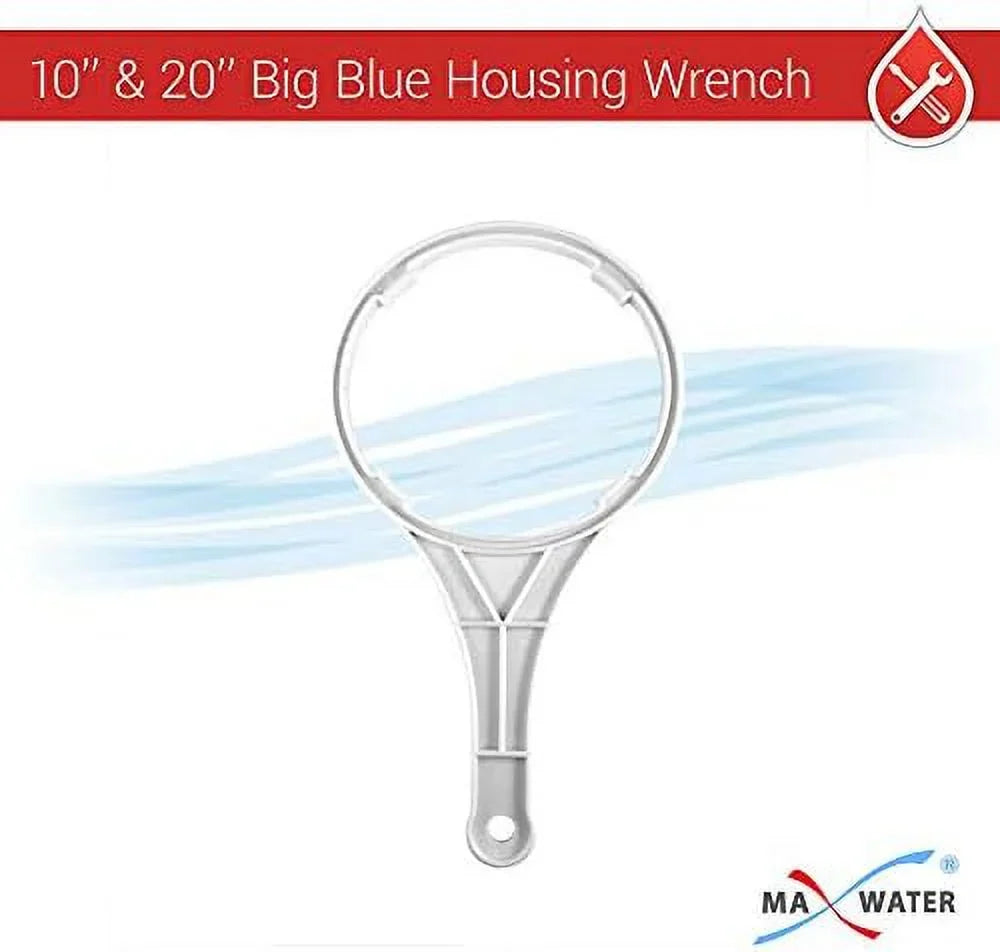 2 Pack 10" BB Clear Whole House  System Filter Housing 1" NPT Brass Ports W/Pressure Release, 2 Pressure Gauges, Wrench  2 Brackets