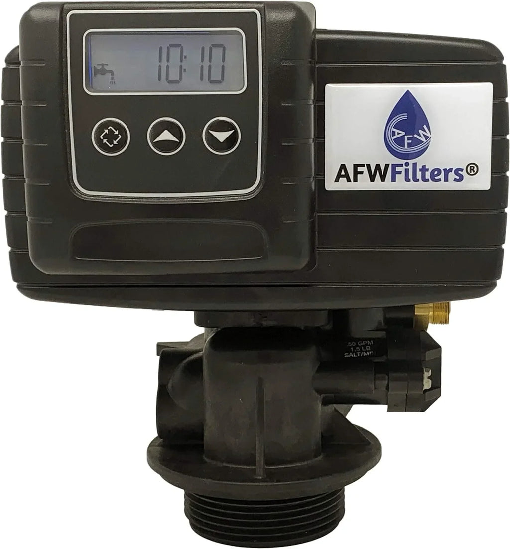 AFWFilters 2 cubic Foot 64k Whole Home Iron Pro Water Softener with Fine Mesh Resin, 3/4" Plastic MNPT Connection, and Blue Tanks