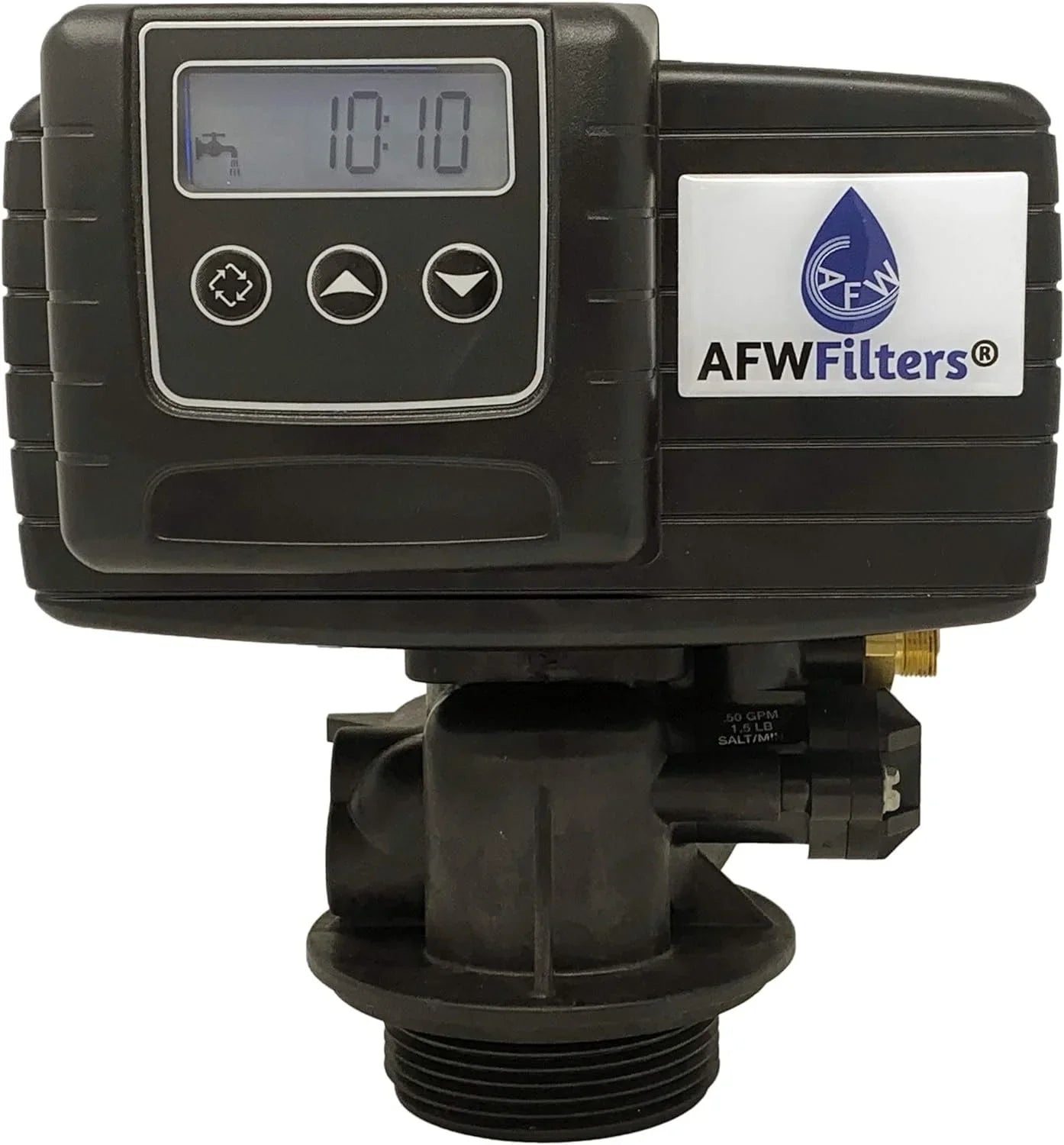 AFWFilters 2 cubic Foot 64k Whole Home Iron Pro Water Softener with Fine Mesh Resin, 3/4" Plastic MNPT Connection, and Blue Tanks