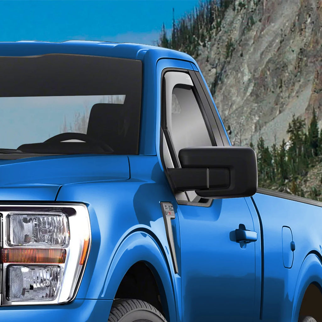 Goodyear Shatterproof in-Channel Window Deflectors for Ford F150 2021-2024 Regular Cab/SuperCrew/SuperCab, Rain Guards, Window Visors for Cars, Vent Deflector, Car Accessories, 2 pcs - GY003497
