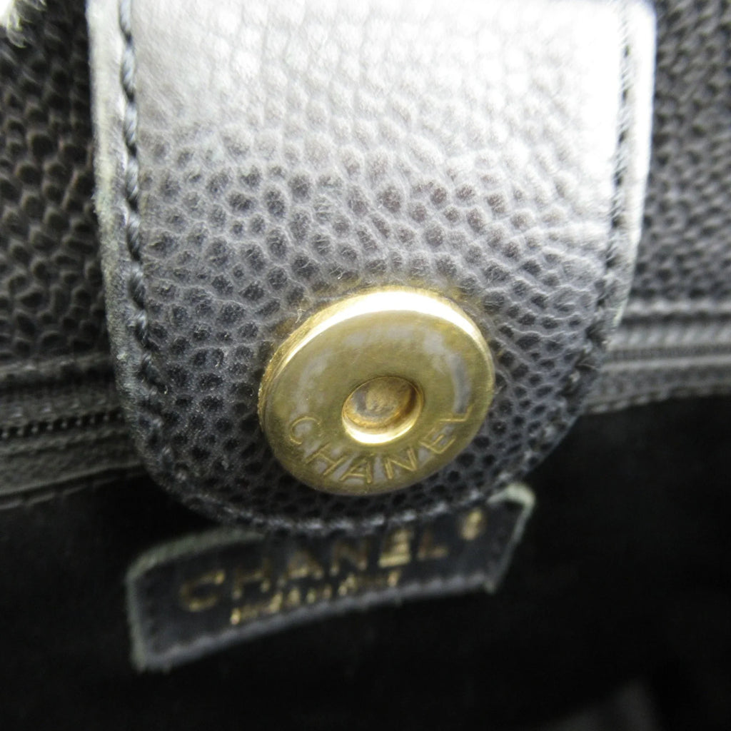 Pre-Owned CHANEL Matelasse ChainShoulder Bag Black Caviar Skin (Grained Calf) (Fair)