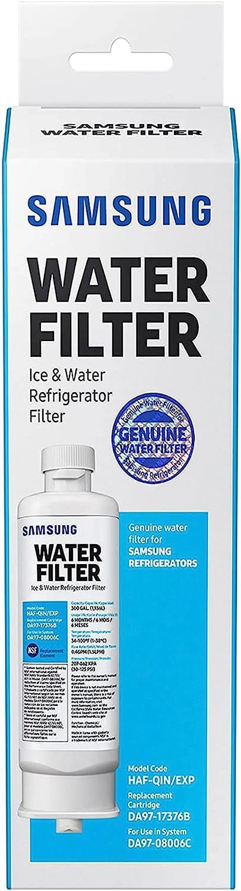 DA97-17376B HAF-QIN, DA9717376B HAF-QIN/EXP Refrigerator Water Filter RF23M8070SG Pack of 4