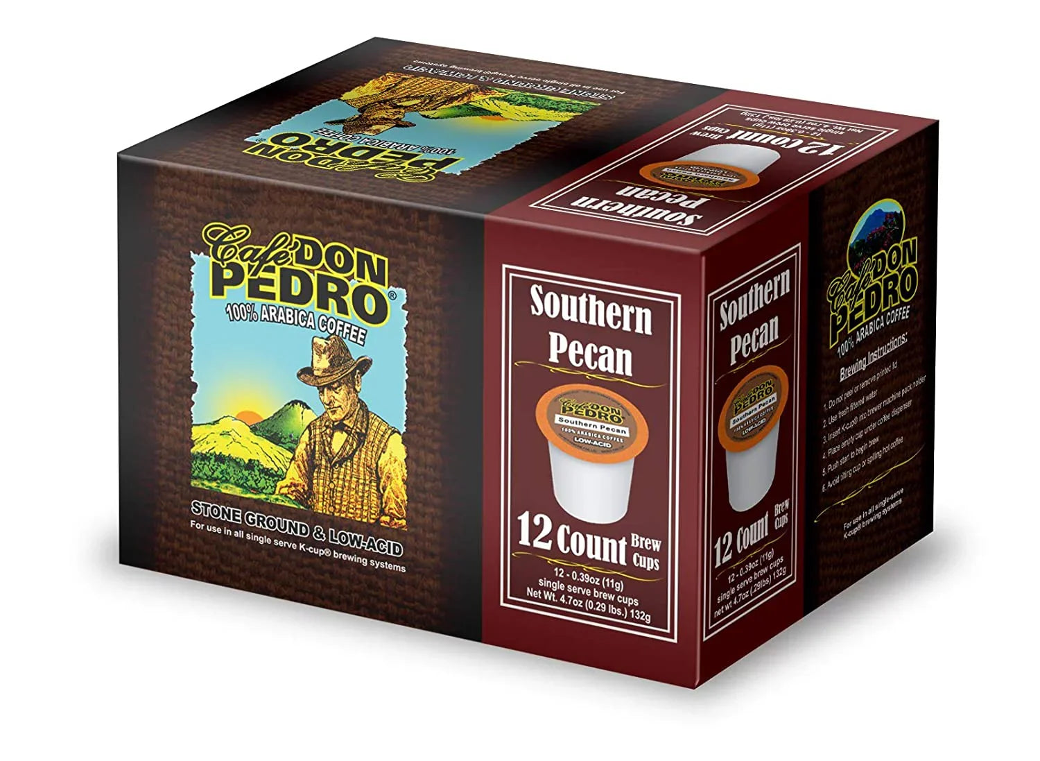 Cafe Don Pedro Assortment Pack Arabica Low-Acid Coffee Pods 72 Ct. - Compatible With Keurig K-cup Coffee Maker - Try 6 Different Coffees 12 Cups of Each - 100% Arabica