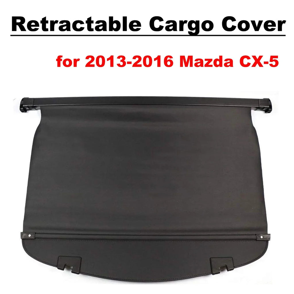 Fit Mazda CX-5 2013 2014 2015 2016 Black Retractable Cargo Cover  for Mazda CX-5 2013-2016 SUV Accessory Rear Trunk Area Privacy Shield Shade Cover With Rebounding Plastic
