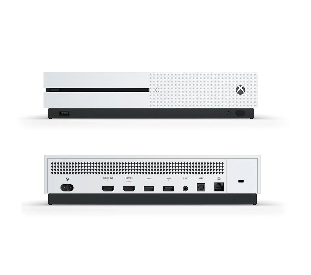 Microsoft Xbox One S White 1TB Gaming Console + 4in1 BOLT AXTION Bundle Like New
