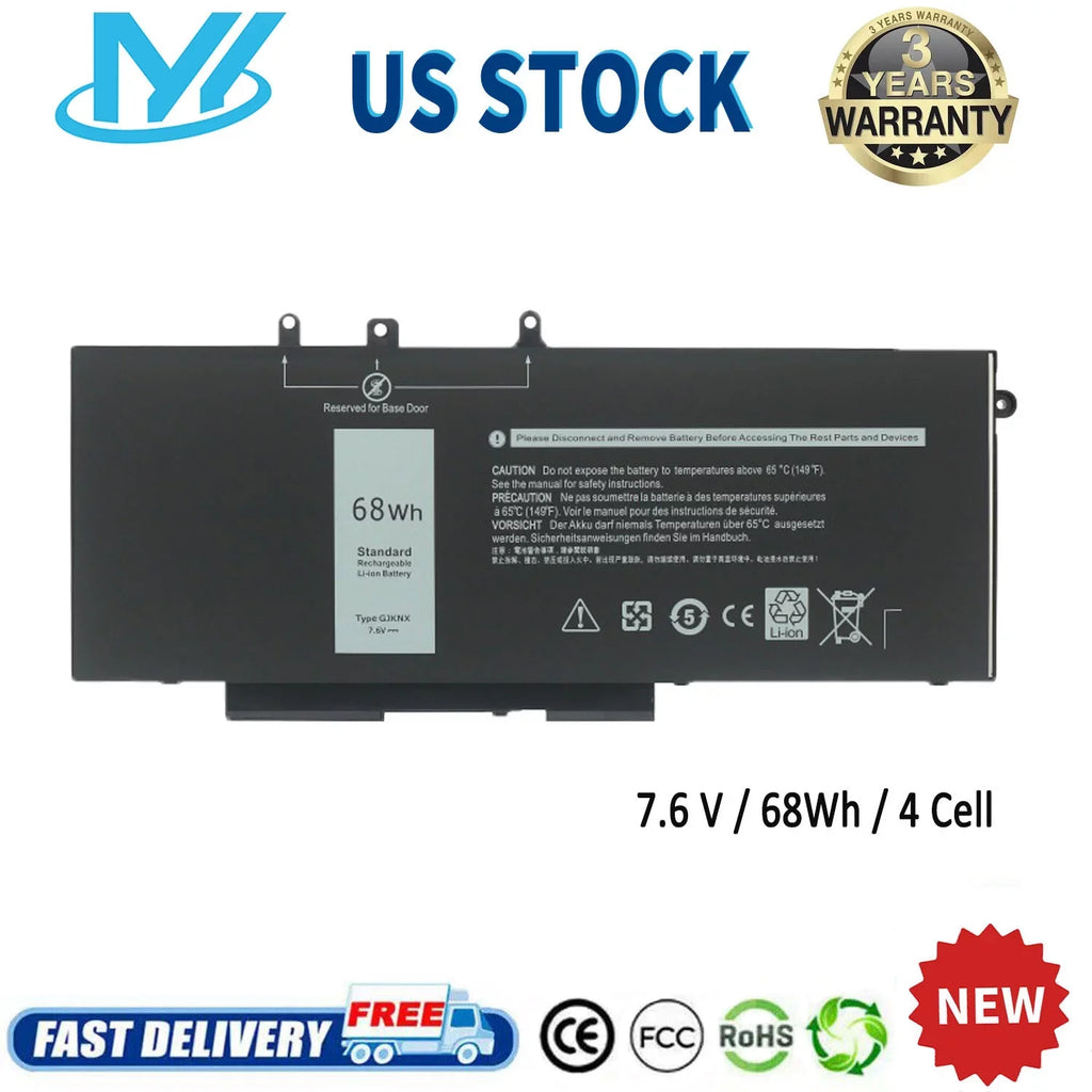 ✅GJKNX Portable PC Battery For Dell Edition 5480 5580 5280 5490 5491 5580 5590 5591