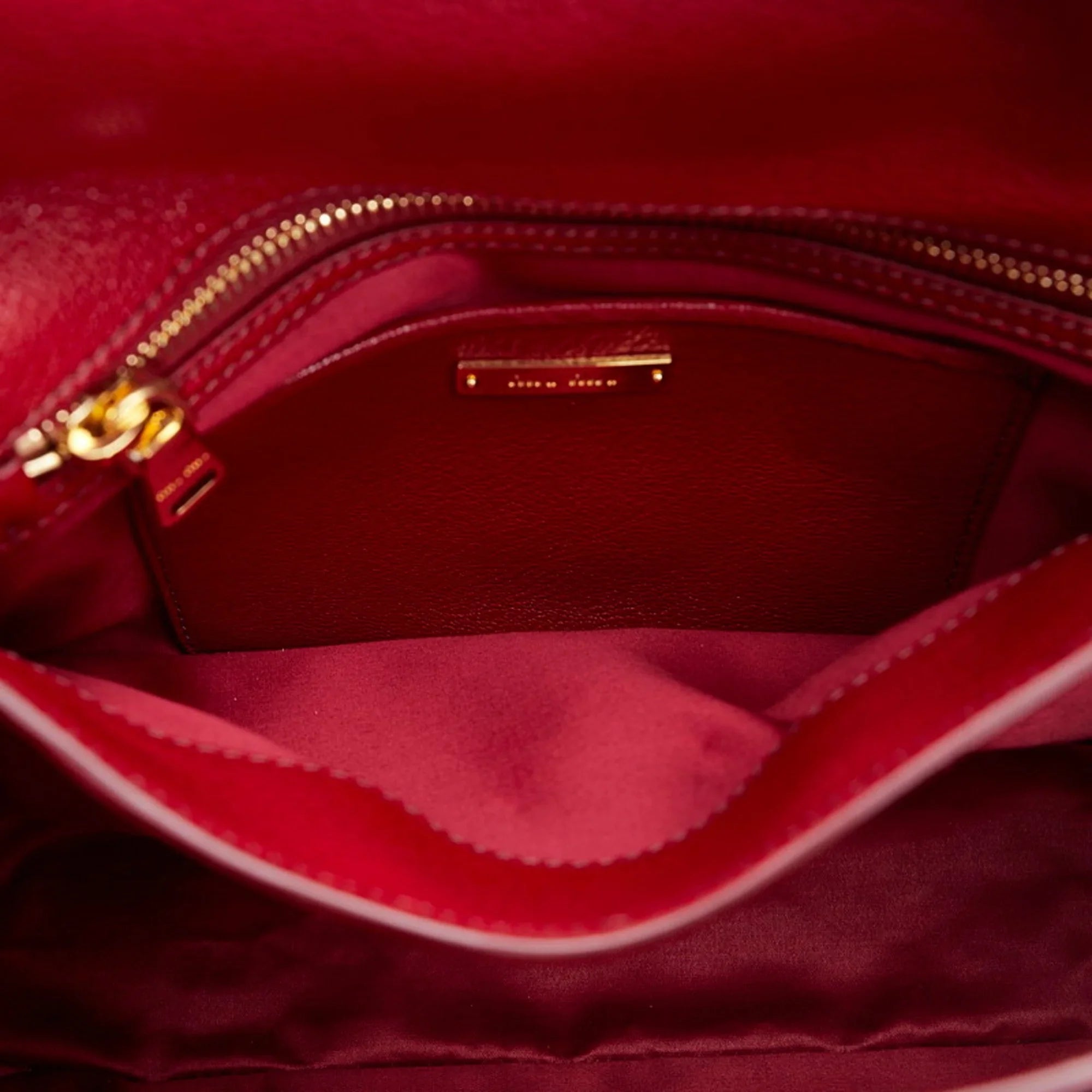 Pre-Owned Miu Miu Miu Madras Bicolor Handbag Shoulder Bag RN0726 Orange Red Leather Ladies MIUMIU (Good)