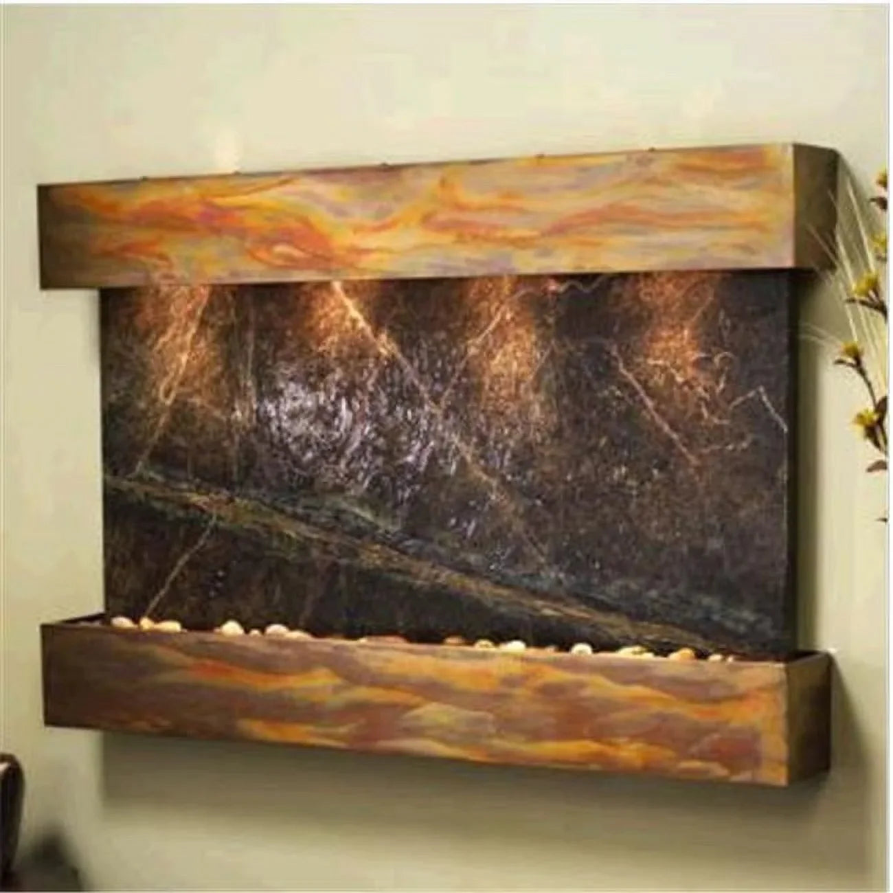 Adagio SSS1005 Sunrise Springs - Green Rainforest Marble Wall Fountain