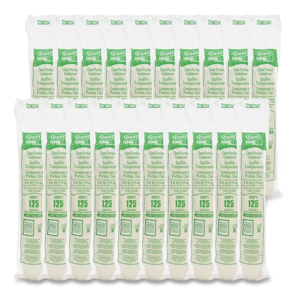 Dart 400PC Conex Complements 4 oz. Polypropylene Portion Containers - Clear (2500/Carton)]