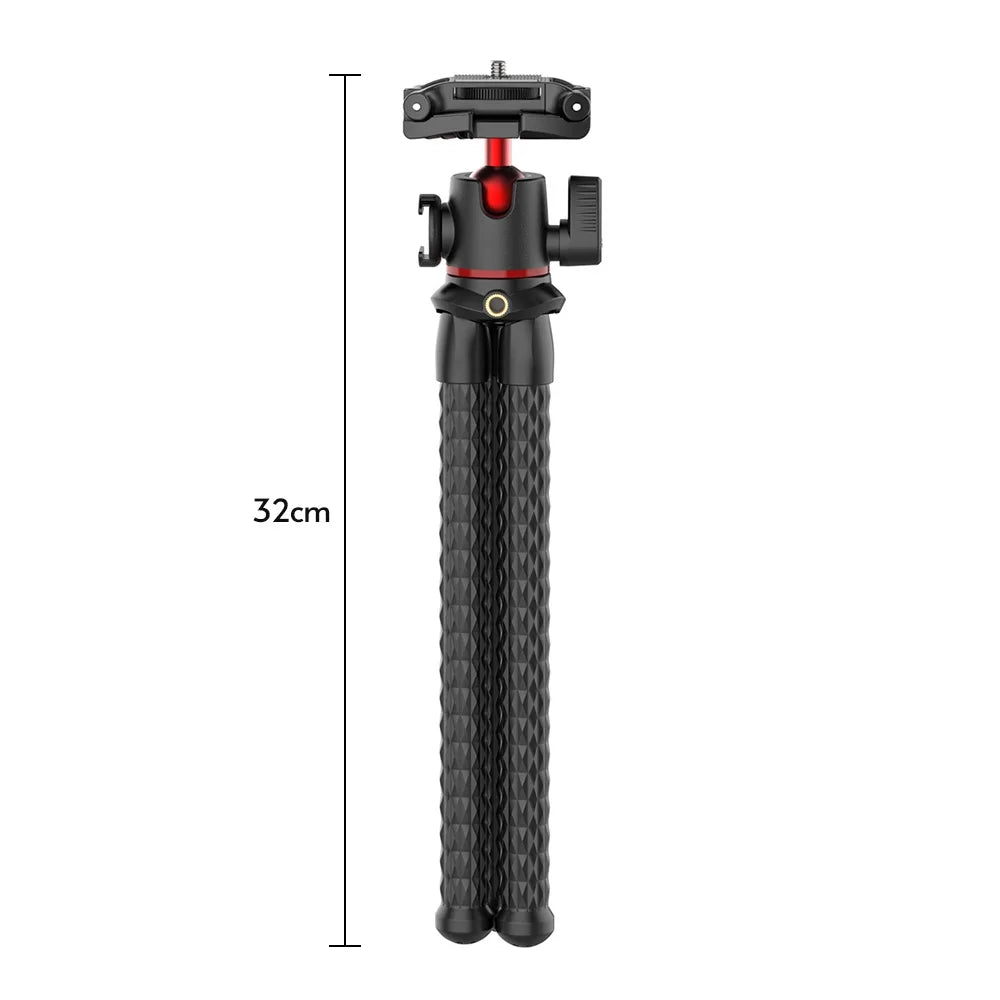 Dadypet MT-33  Octopus Tripod with Cold Shoe Mount,  Rotatable Ball Head, for Smartphone Camera Live Streaming Vlog