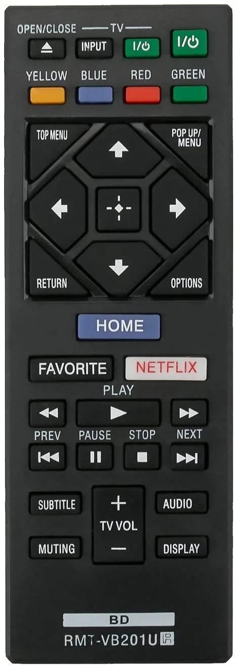 RMT-VB201U Replace Remote Control fit for Sony Blu-Ray BD Disc DVD Player BDP-BX370 BDP-S1700 BDP-S3700 BDP-S6700