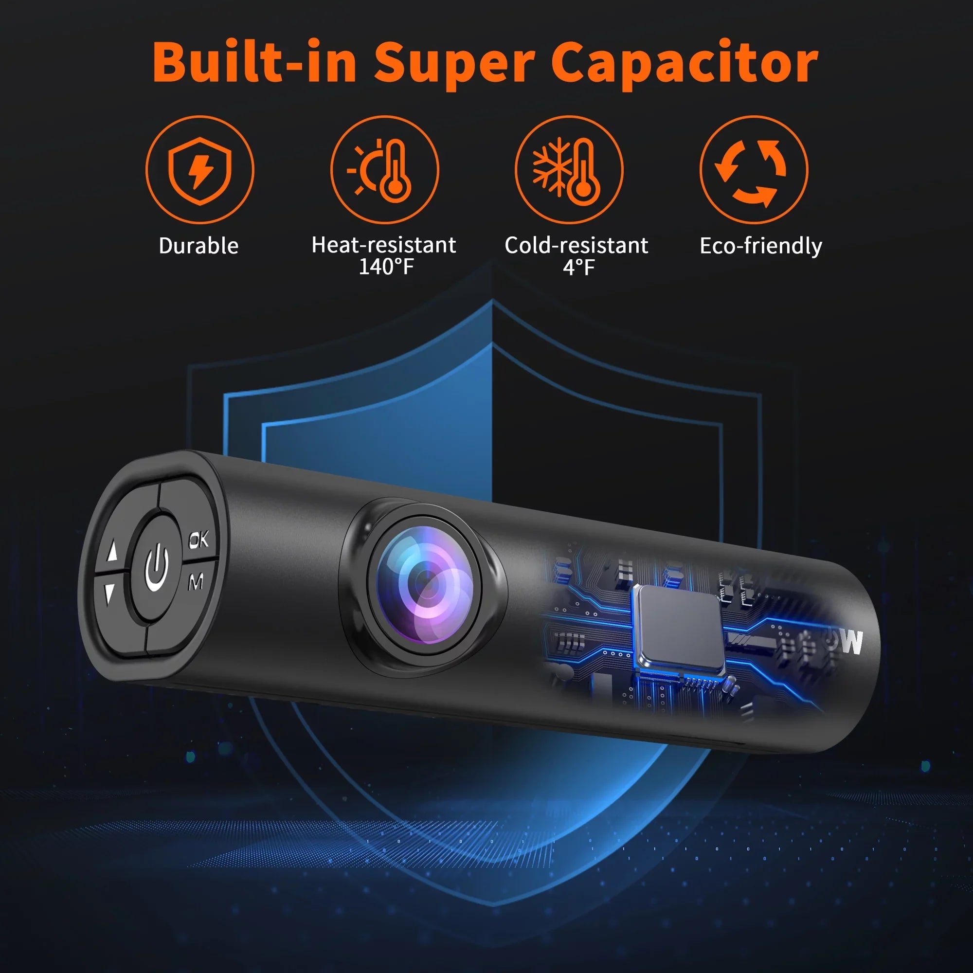 NEXPOW Dash Cam, 4K Dash Cam Front and Rear with Built-in GPS, Car Camera with 1.47" IPS Screen, Night Vision, 170° Wide Angle, Super Capacitor, WDR, 24H Parking Mode, Support 128GB Max