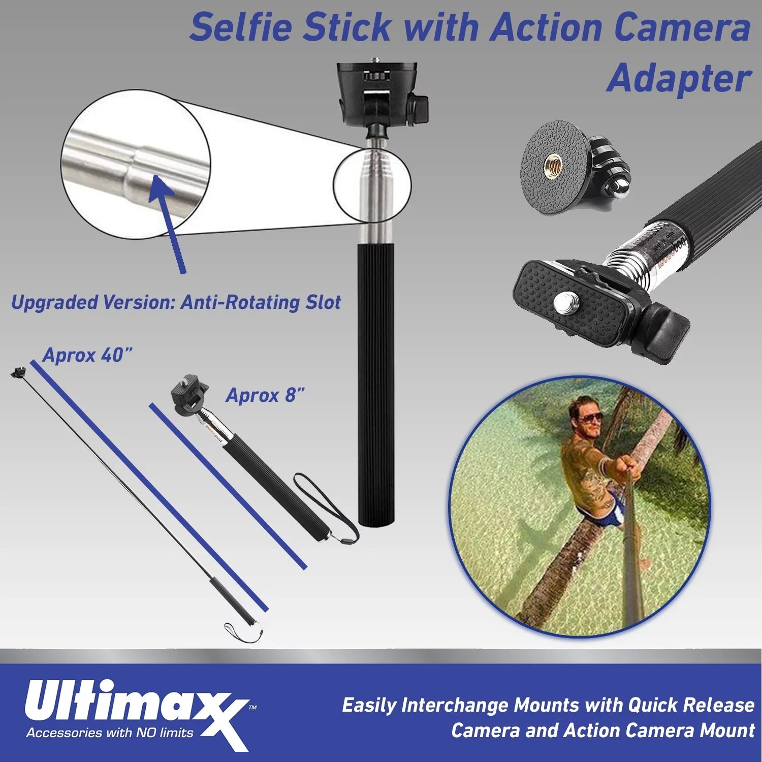 Ultimaxx Starter Insta360 GO 2 Action Camera Bundle - Includes: Action Camera Frame Adapter, Selfie-Stick, Floating Wrist Strap & Much More
