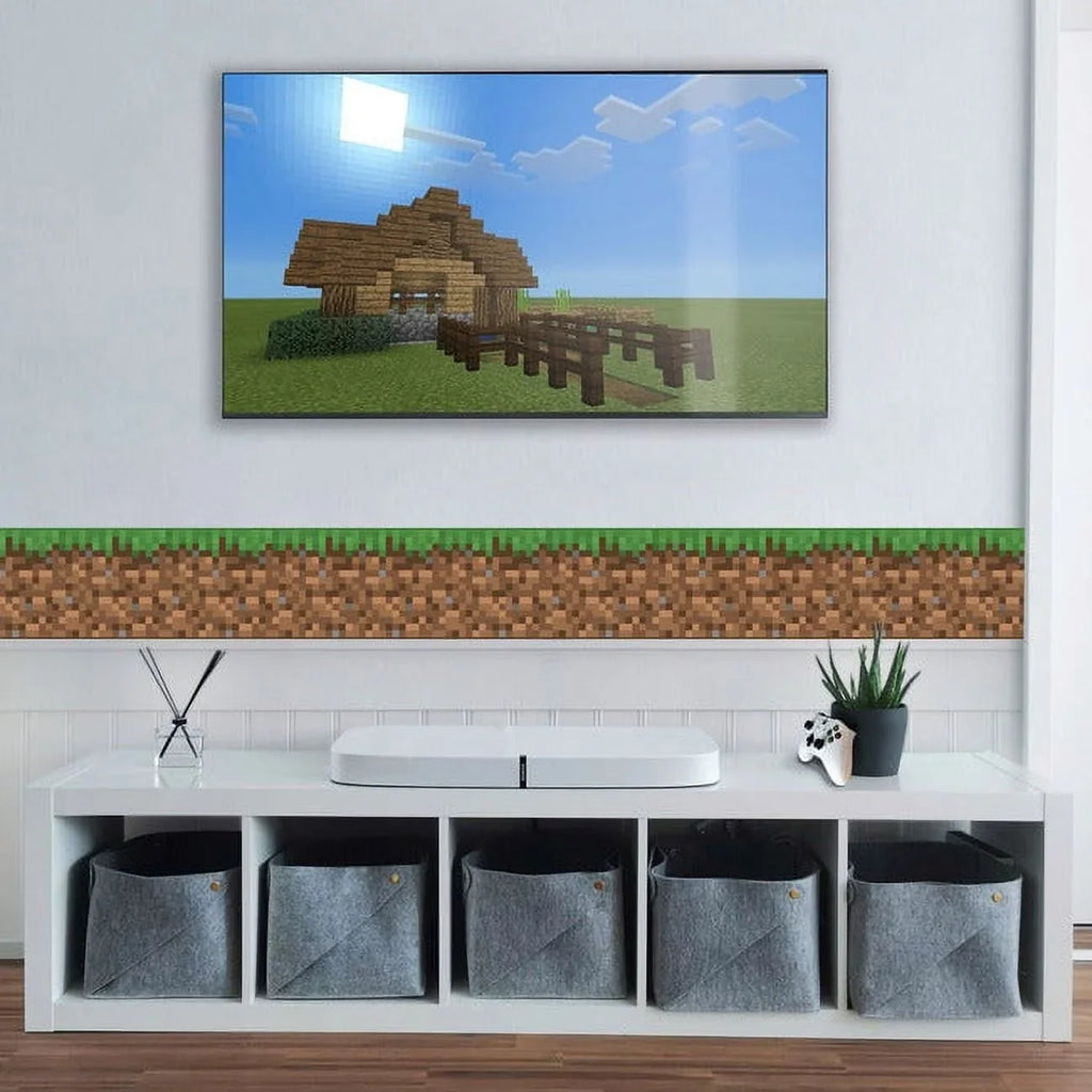 Minecraft Iconic Grass Peel & Stick Wallpaper Border