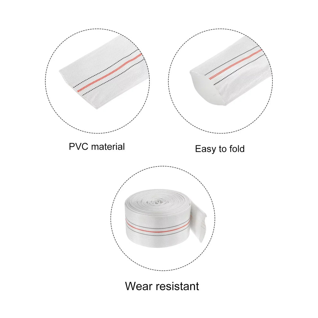 Lightweight Backwash Hose Lay Flat Reinforced Discharge PVC Hose 65mm ID 49ft for Swimming Pool