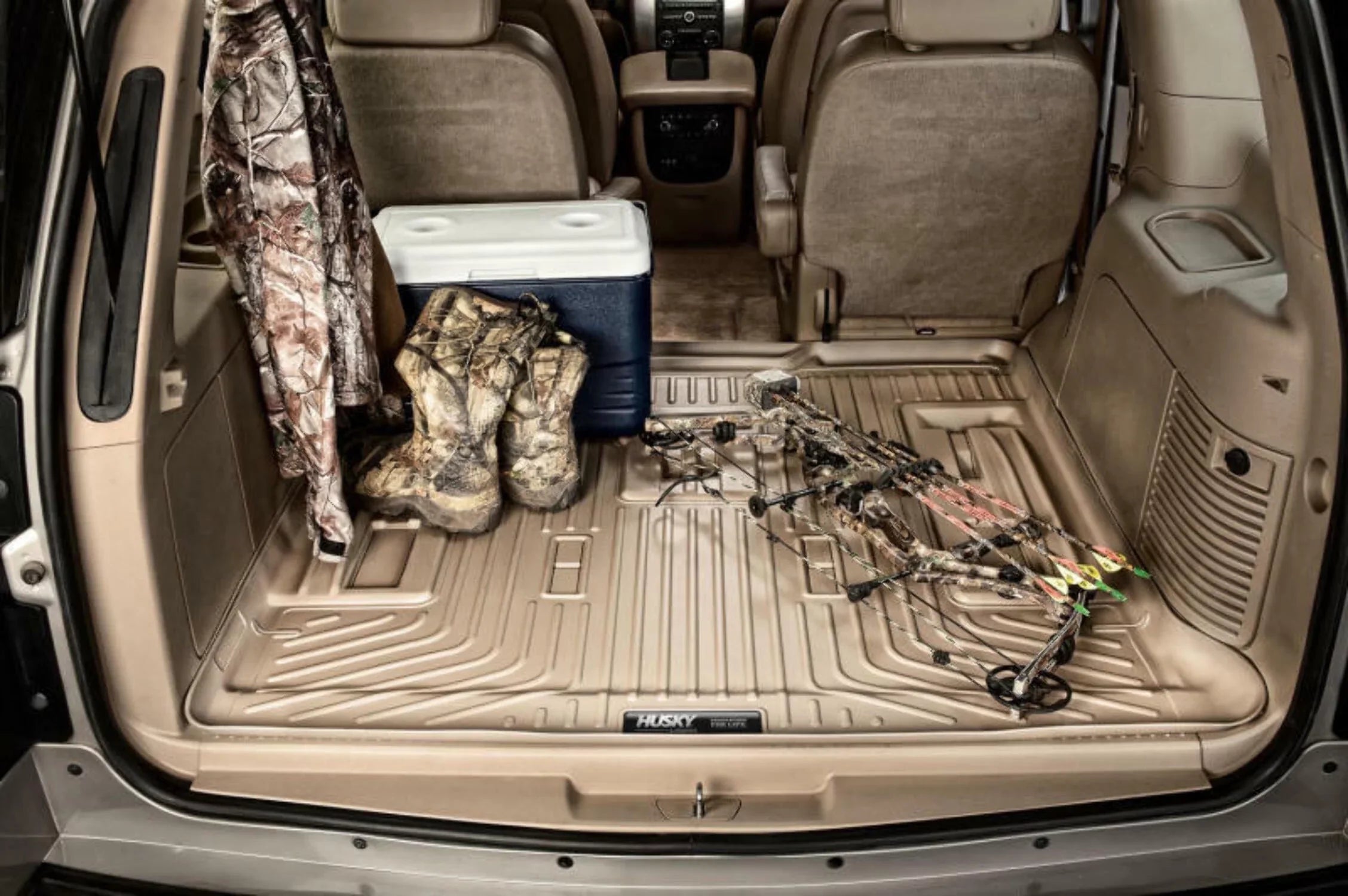 Husky by RealTruck Weatherbeater Series Cargo Liner Black Compatible with 07-12 Chevrolet Tahoe/07-12 GMC Yukon; w/ or w/o 3rd row Seat