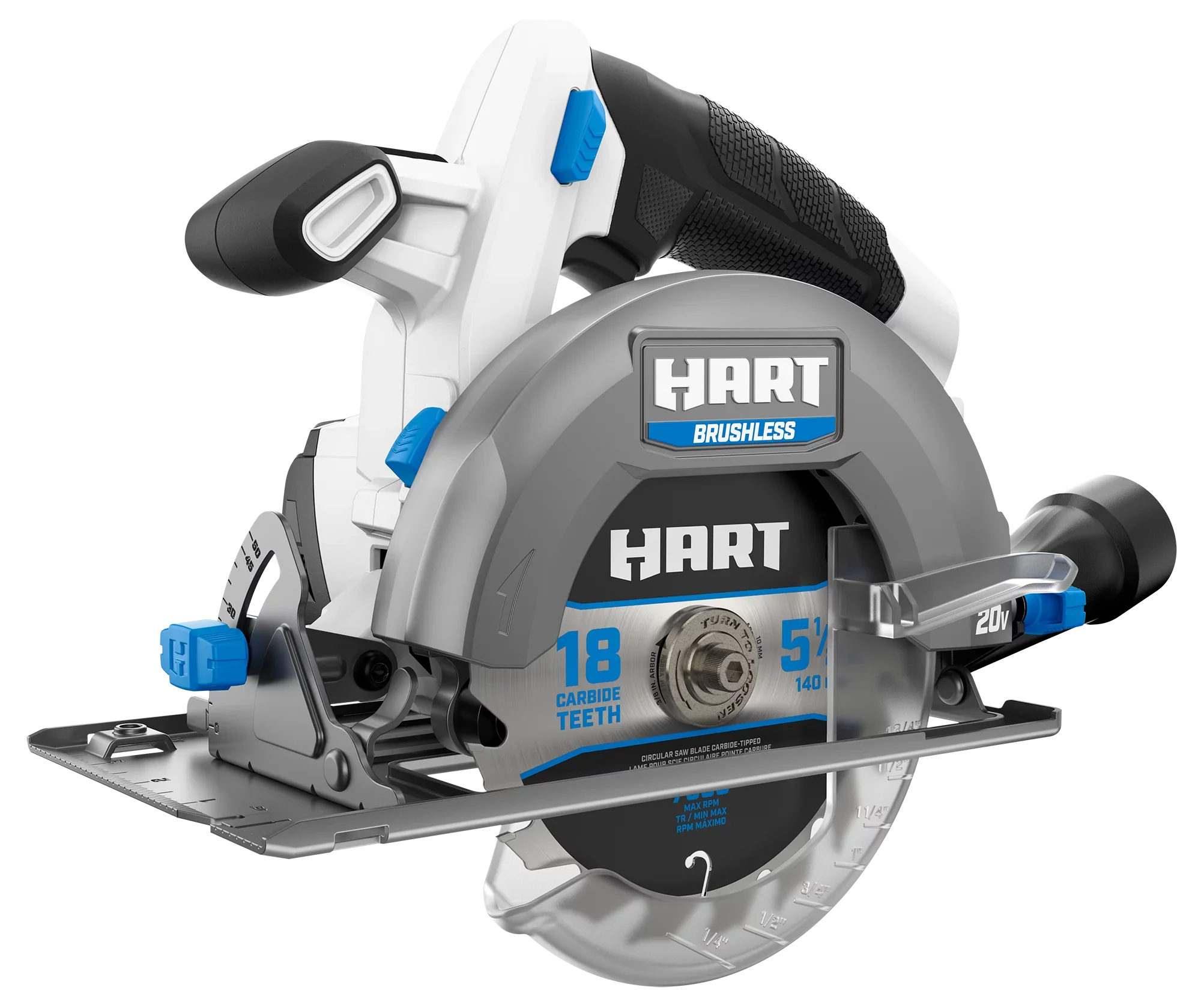 HART 20-Volt Brushless 5-1/2-inch Compact Battery-Powered Circular Saw (Battery Not Included)