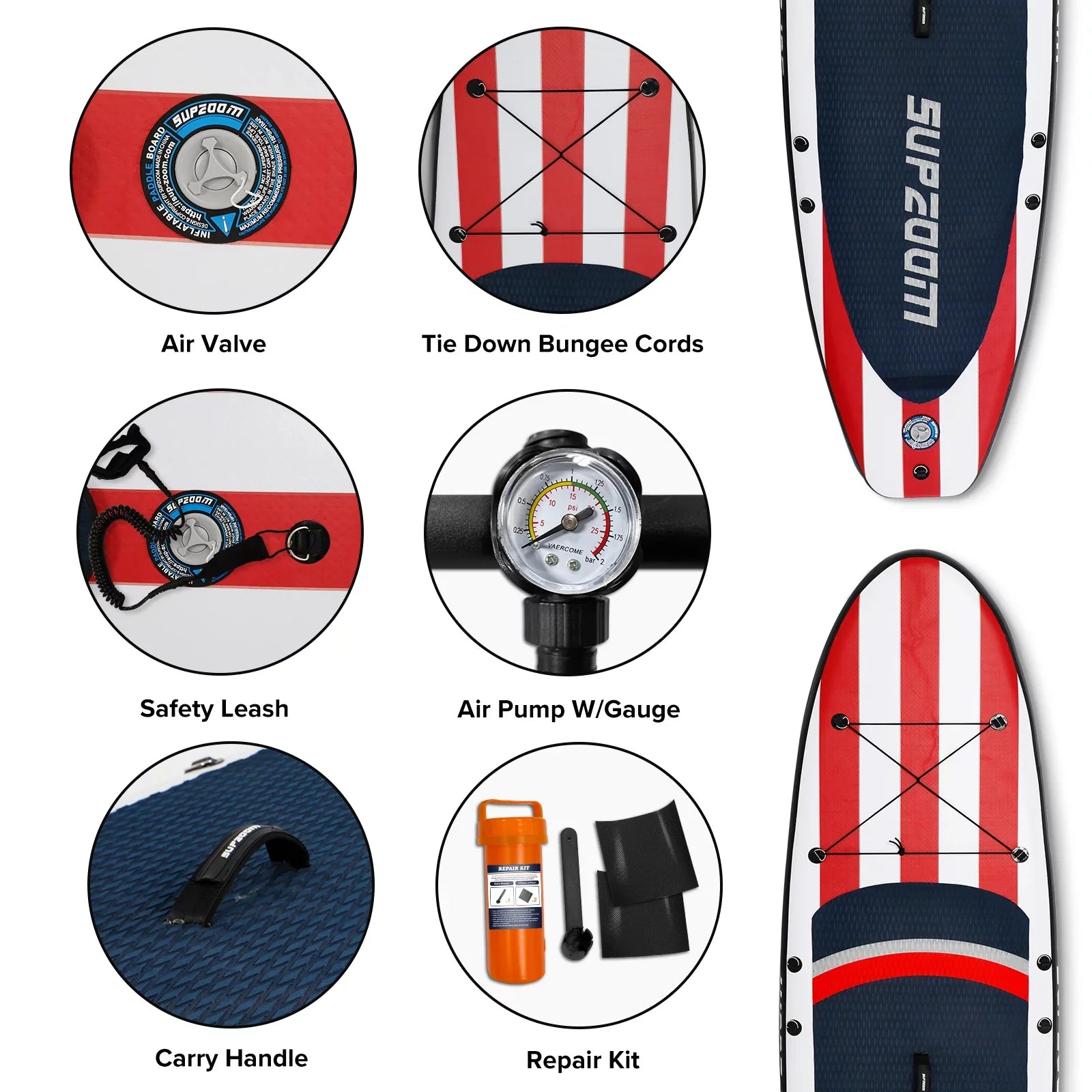 SUPZOOM Big Star Inflatable 10'6×32"×6" SUP for All Skill Levels Everything Included with Stand Up Paddle Board, Paddle, Hand Pump, ISUP Travel Backpack, Leash, Waterproof Bag, Repair Kit