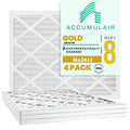 Accumulair Gold 14x24x1 MERV 8 Air Filter (4 Pack)