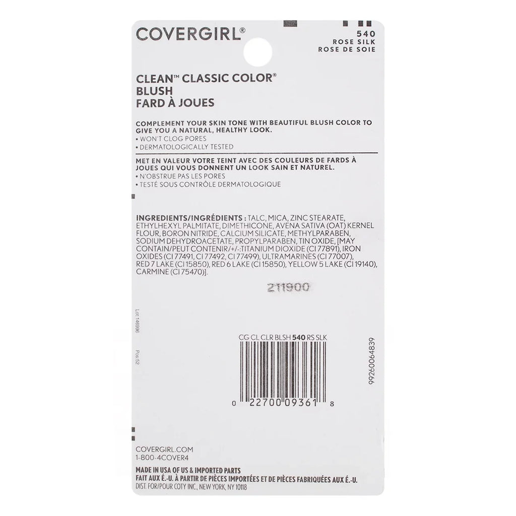 CoverGirl Classic Color Blush, Rose Silk [540], 0.3 oz (Pack of 3)