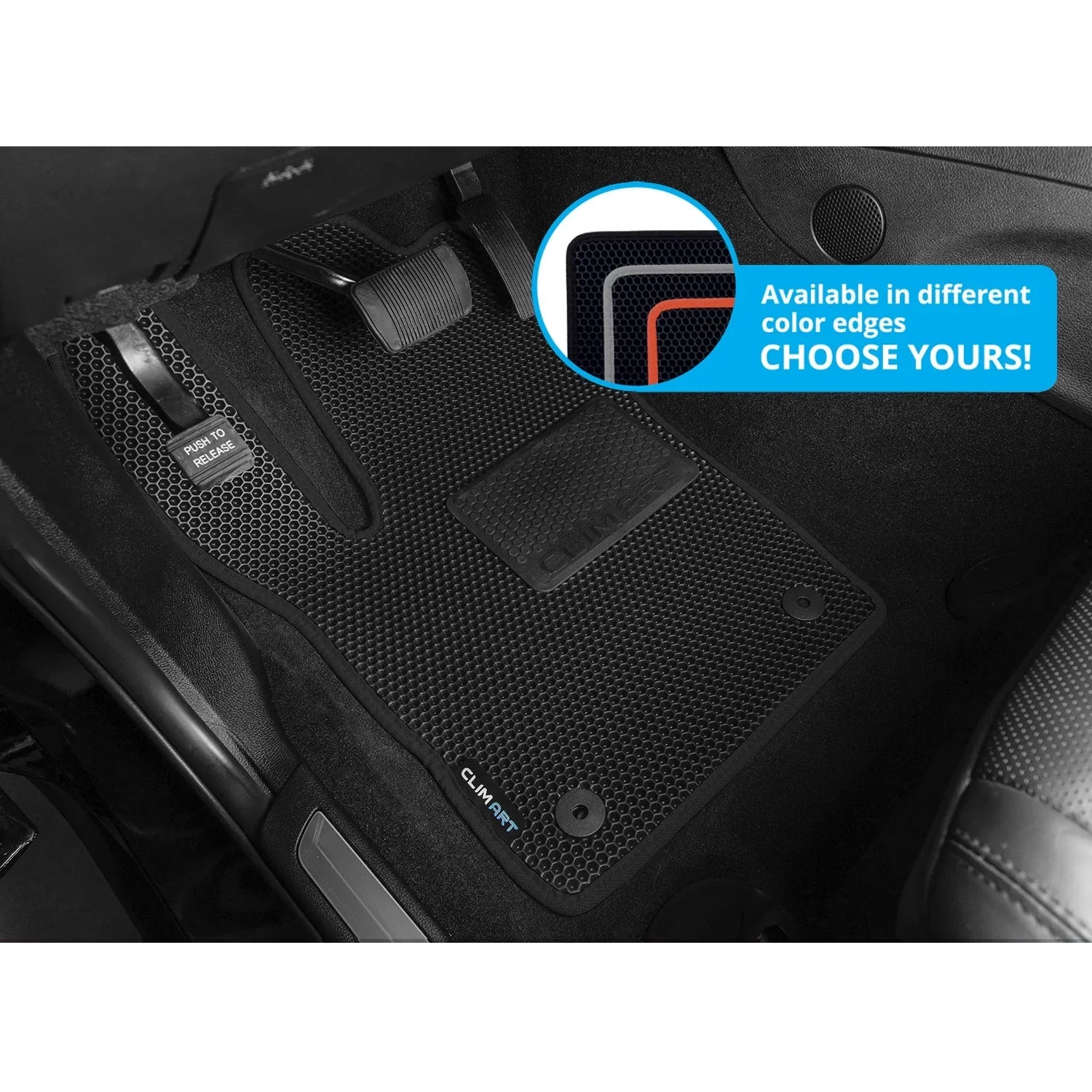 CLIM ART Watertrap Custom Fit Floor Mats Compatible for Jeep Grand Cherokee 2016-2021, 1st & 2nd Row, Car Mats Floor Liner, All-Weather, Car Accessories for Man & Woman, Black/Black - FL011318032