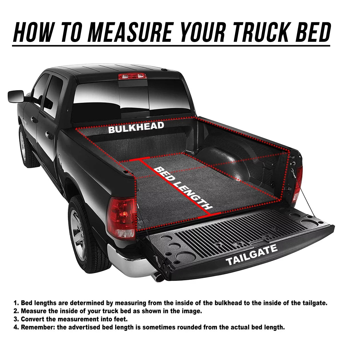 Auto Drive Soft Tri Fold Truck Bed Tonneau Cover Fits Ford Ranger Flareside/Splash 6' 1993-2011