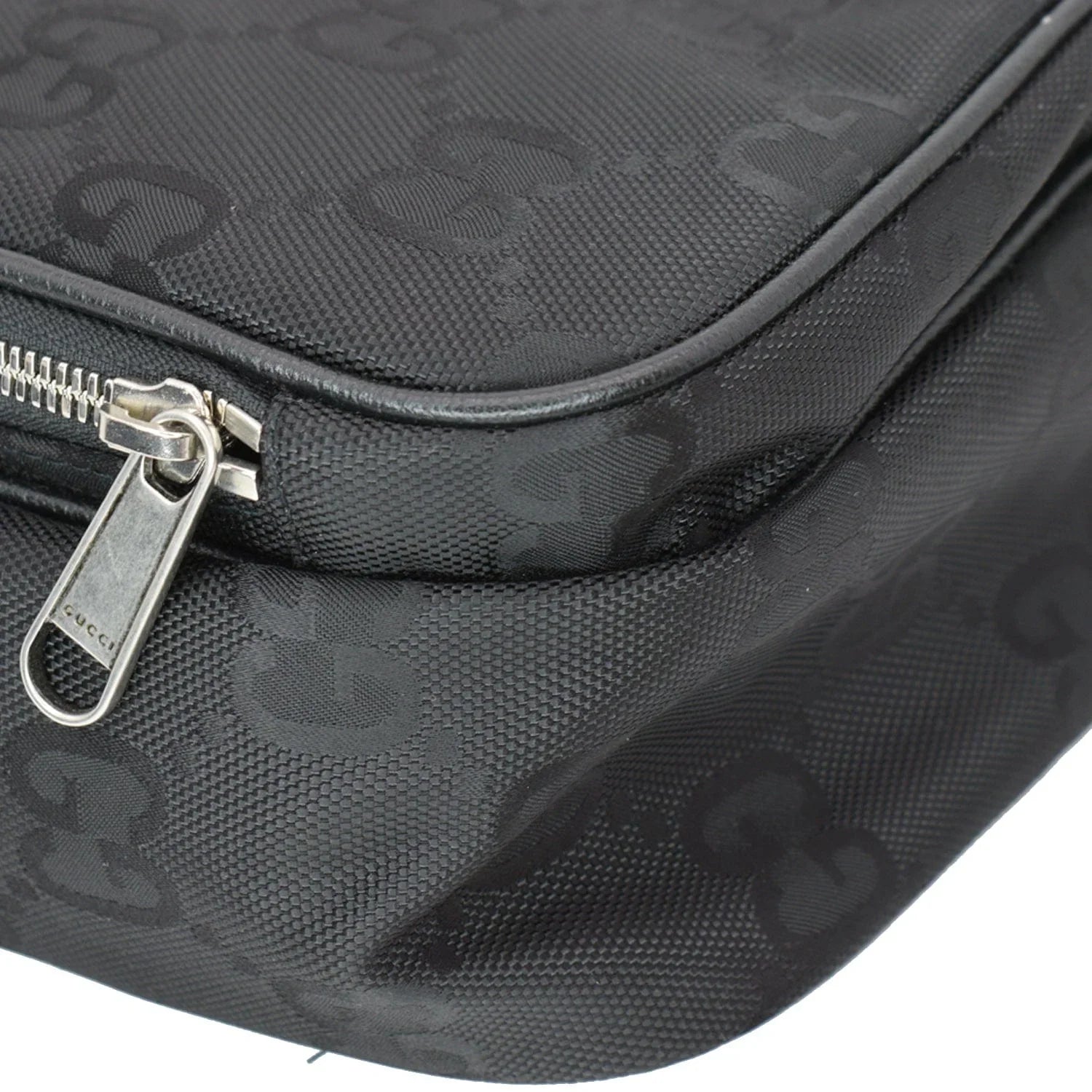 Pre-owned GUCCI Off The Grid GG Monogram Nylon Shoulder Bag Black 625858