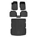 Smartliner SA0568-B0569-D0568 All Weather Custom Fit Black 2 Row & Cargo Liner Behind the 2nd Row Floor Mat Liner Set for 2021-2023 Jeep Grand Cherokee L, Black